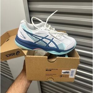 Kids ASICS Gel-Game 8 GS White/Light Blue size 3.5